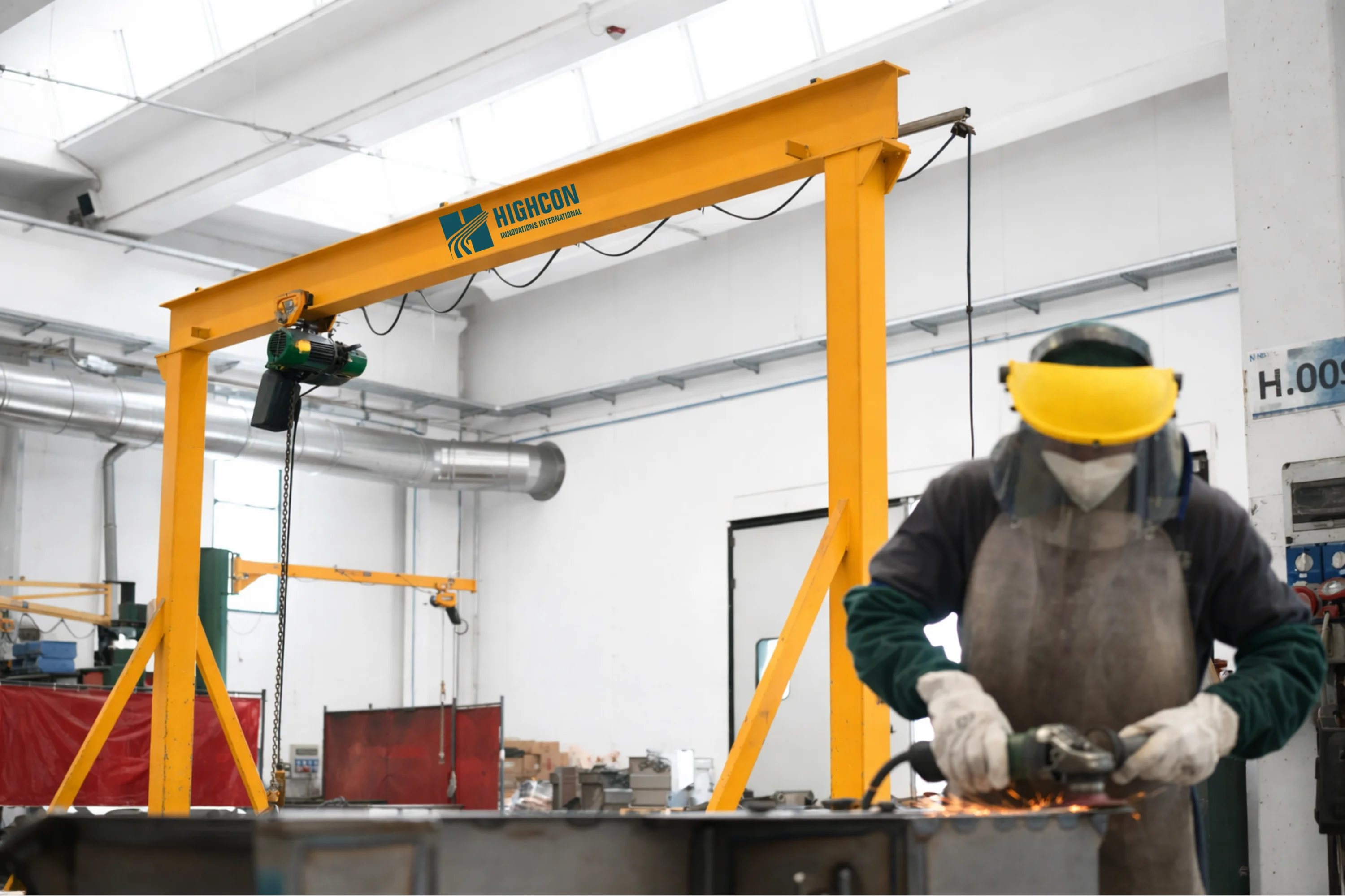 Portable Gantry crane in industrial facility
