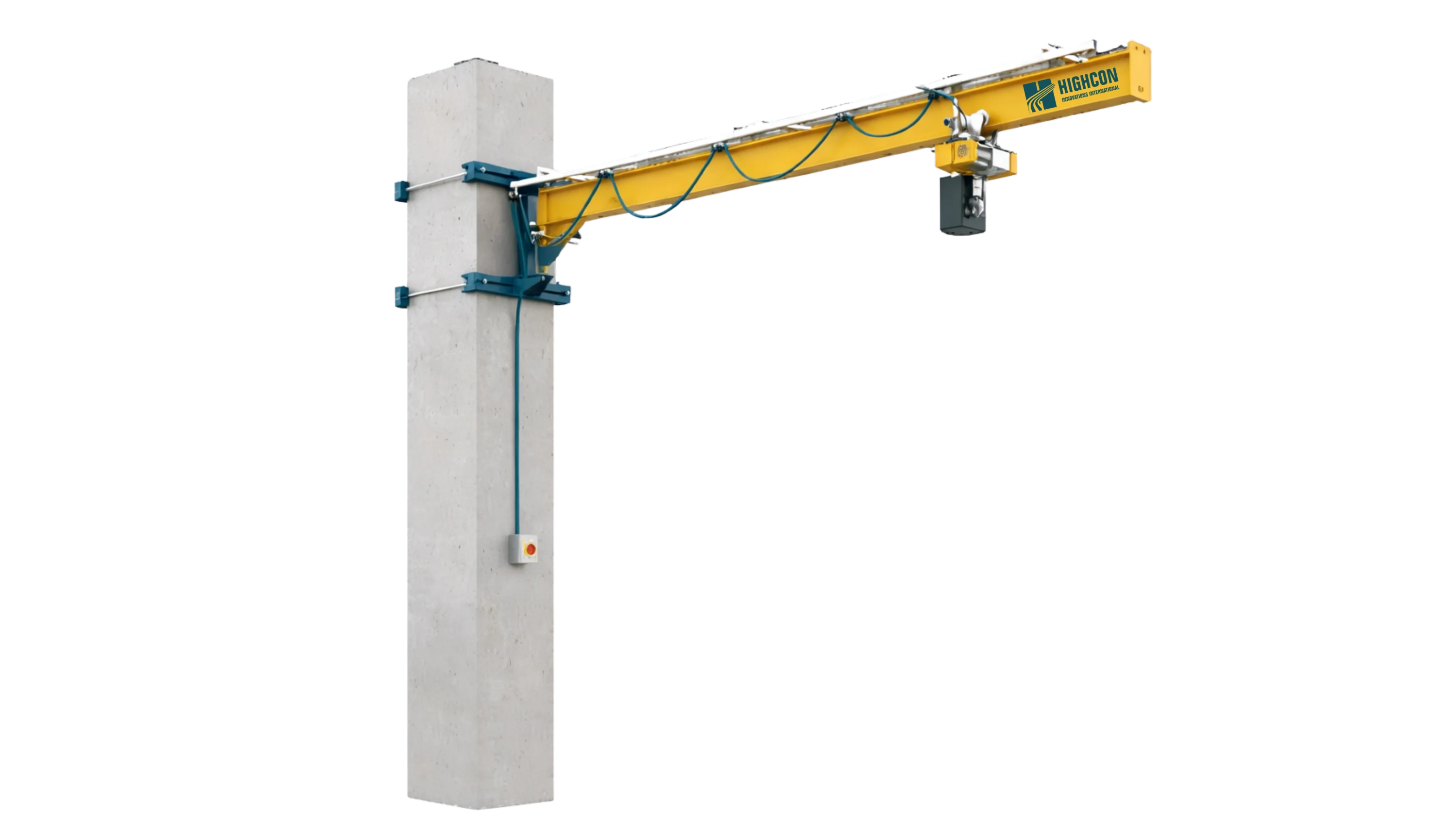 Wall-mounted jib crane with cantilever girder boom
