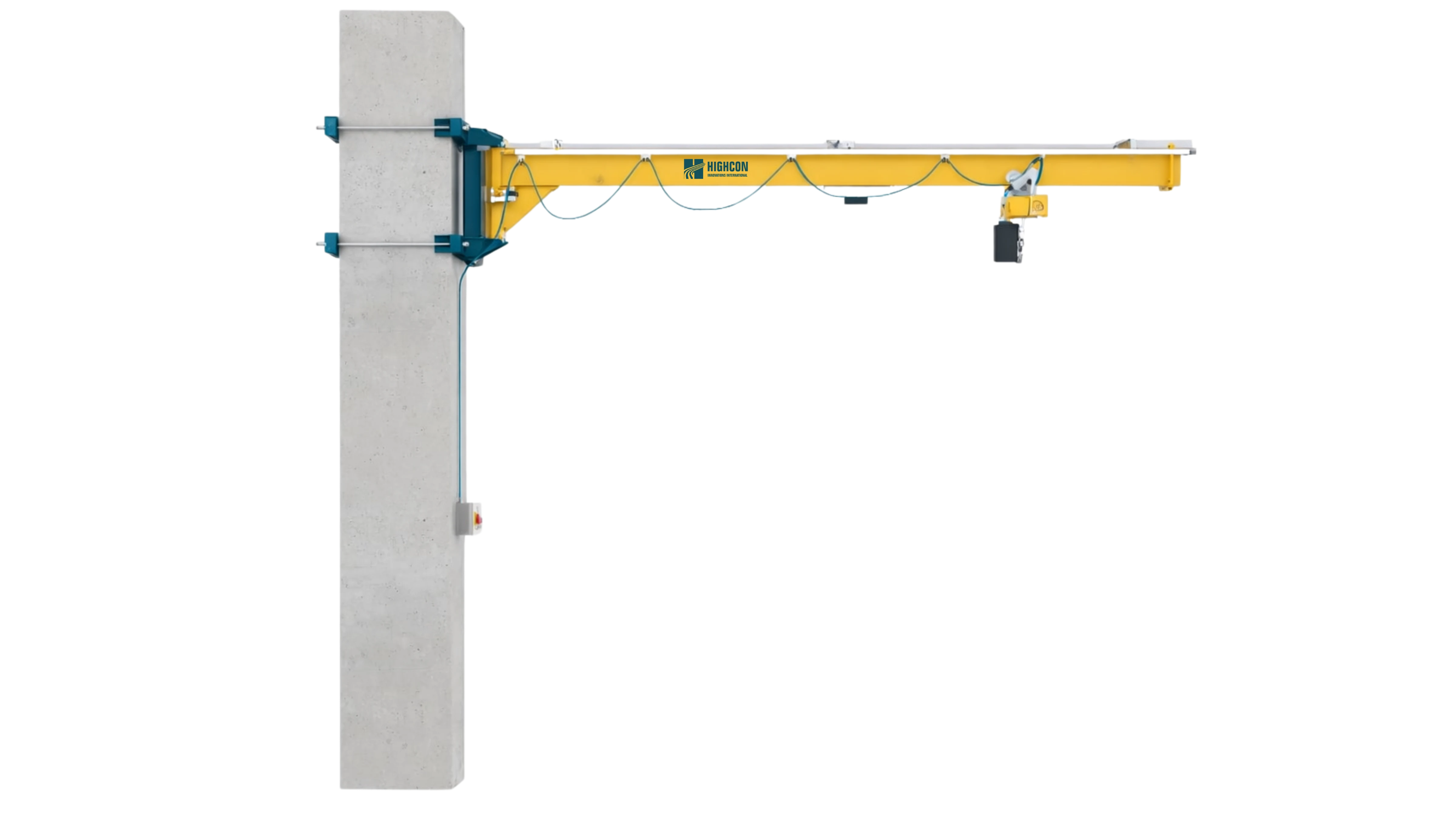 Wall-mounted jib crane with cantilever girder boom - Image 1