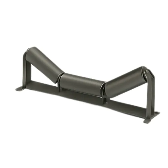 Black metal pipe holder labeled "Carrying Idlers" displayed against a clean white background.